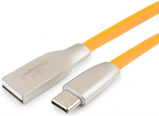 Кабель USB 2.0 Type-C 1м Cablexpert Gold ромбовидный оранжевый CC-G-USBC01O-1M