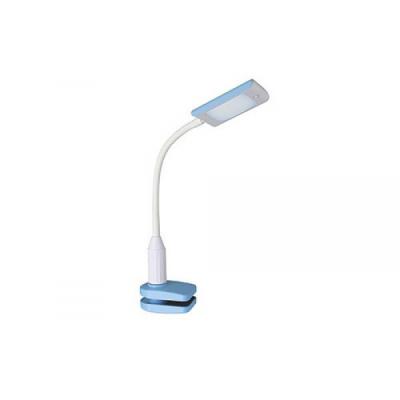Camelion KD-789  C40 голубой & белый  LED (Свет-к настольный, зажим-струбцина, 7 Вт, 230В, 4000К)