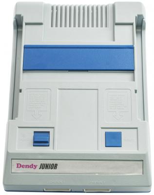 Игровая консоль Dendy Junior белый +световой пистолет в комплекте: 195 игр