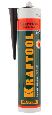 Герметик KRAFTOOL KRAFTFLEX FR150  300мл силикатный огнеупорный +1500 с жаростойкий черный