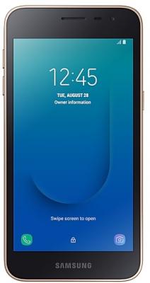 Смартфон Samsung SM-J260 Galaxy J2 Core 8Gb 1Gb золотистый моноблок 3G 4G 2Sim 5" 540x960 Android 8.1 8Mpix 802.11bgn BT GPS GSM900/1800 GSM1900 MP3 microSD max256Gb