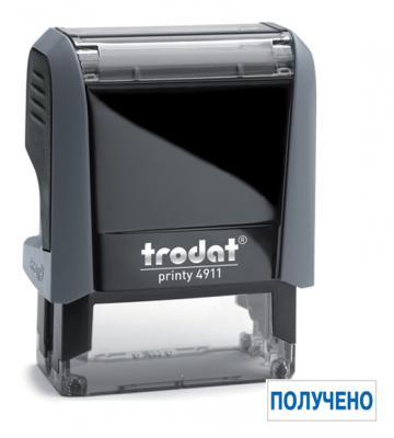 Самонаборный штамп Trodat 4911/DB ПОЛУЧЕНО пластик серый