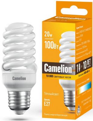 Лампа энергосберегающая спираль Camelion LH20-FS-T2-M/827/E27 E27 20W 2700K