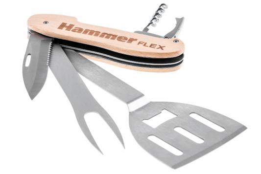 Мультитул для гриля Hammer Flex 310-310,  нержавеющая сталь, разборный, 5 приборов