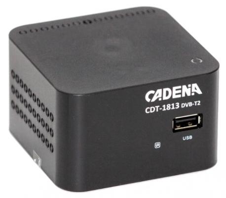Фото - Ресивер DVB-T2 Cadena CDT-1813 черный ресивер cadena cdt 100 черный dvb t2