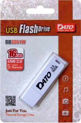 Флешка 16Gb Dato db8001w-16g USB 2.0 белый