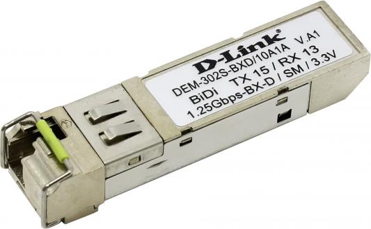 Трансивер сетевой D-Link 1-port mini-GBIC 1000Base-BX SMF WDM (Bi-Directional) (up to 2km, single mode)  Transmitting and Receiving wavelength: TX: 1550nm, RX: 1310nm 10-pack