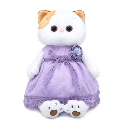 Мягкая игрушка кошка BUDI BASA Ли-Ли в лавандовом платье искусственный мех 27 см