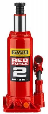Домкрат STAYER 43160-2_z01  гидравлический бутылочный red force 2т 181-345мм