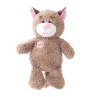 Мягкая игрушка Котик Fluffy Family Малыш искусственный мех бежевый розовый 20 см
