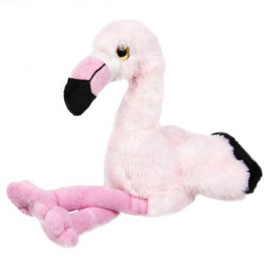 Мягкая игрушка фламинго Fluffy Family Фламинго искусственный мех трикотаж пластик полиэфирное волокно розовый черный 20 см