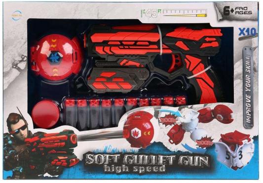 Пистолет Shantou Пистолет с мягкими пулями черный красный