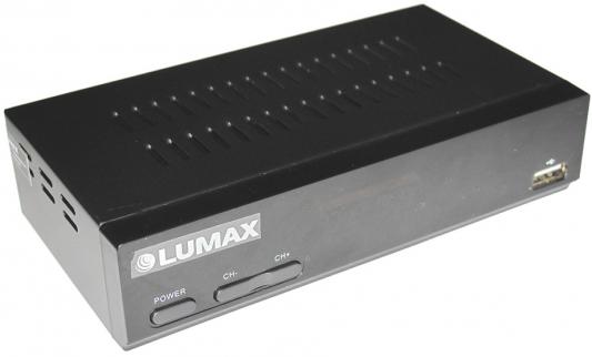 Приставка DVB-T2 LUMAX/ GX3235S, обучаемый ПДУ, металл Stealth, дисплей, Dolby Digital, Wi-Fi, IPTV-плейлисты, YouTube, Кинозал LUMAX (более 500 фильмов), MEGOGO, 3RCA, 2хUSB, HDMI, внешний блок питания