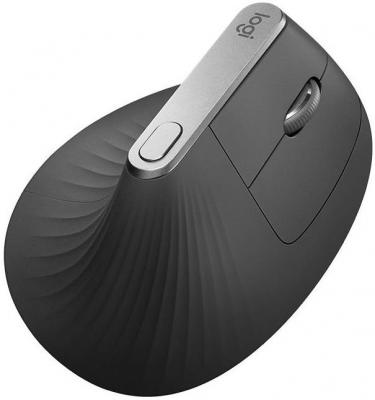 Мышь беспроводная Logitech MX Vertical Mouse Graphite чёрный USB + Bluetooth (910-005448)