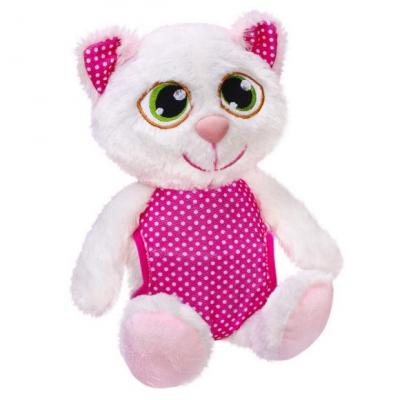Мягкая игрушка Котик Фэнси Сонный котик искусственный мех текстиль розовый