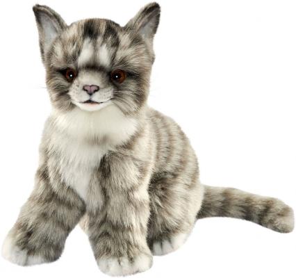 Мягкая игрушка котенок Hansa Котенок серый текстиль серый 19 см