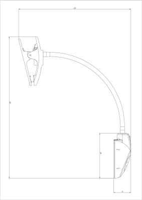 Светильник настольный Трансвит Веста С16 ПШ (VESTAC16-PSH/WT) на гибкой стойке белый 7Вт