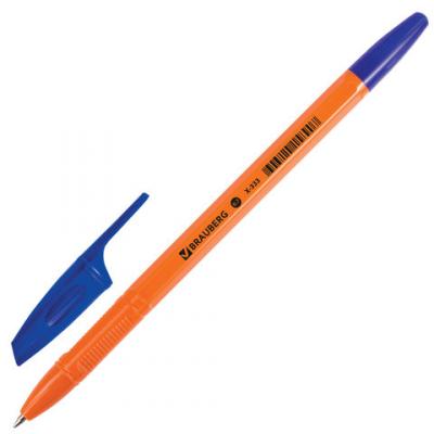 Ручка шариковая BRAUBERG "X-333 Orange" синий 0.1 мм