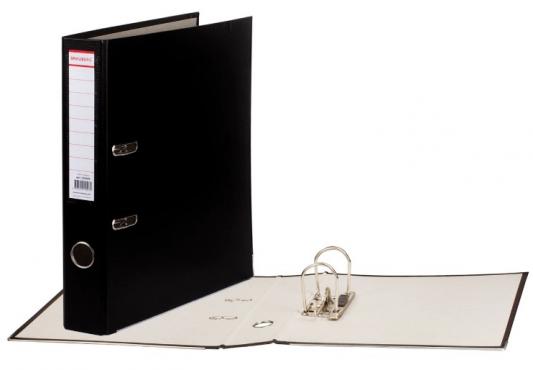 Папка-регистратор с покрытием из полипропилена, 50 мм, прочная, с уголком, BRAUBERG, черная, 226589
