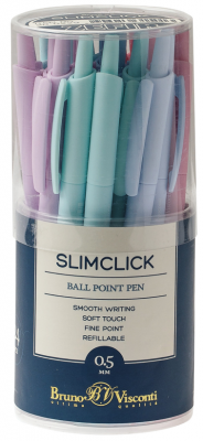 Ручка шариковая автоматическая Bruno Visconti "SlimClick Zefir" синий 0.3 мм