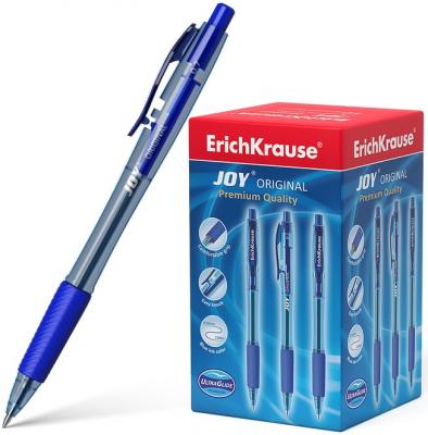 Ручка шариковая масляная автоматическая ERICH KRAUSE "Ultra Glide Joy", узел 0,7 мм, линия 0,35 мм, синяя, 43346