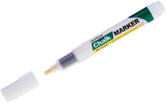 Маркер меловой MUNHWA "Chalk Marker", сухостираемый, 3 мм, на спиртовой основе, белый, CM-05
