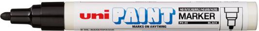 Маркер-краска лаковый (paint marker) UNI (Япония) Paint, черный, 2,2-2,8 мм, нитро-основа, алюминиевый корпус, PX-20(L) BLACK