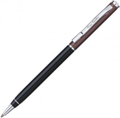Ручка подарочная шариковая PIERRE CARDIN (Пьер Карден) "Gamme", корпус черный/коричневый, алюминий, хром, синяя, PC0894BP