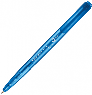 Ручка шариковая масляная автоматическая Maped "Green Ice Click" синий 0.7 мм