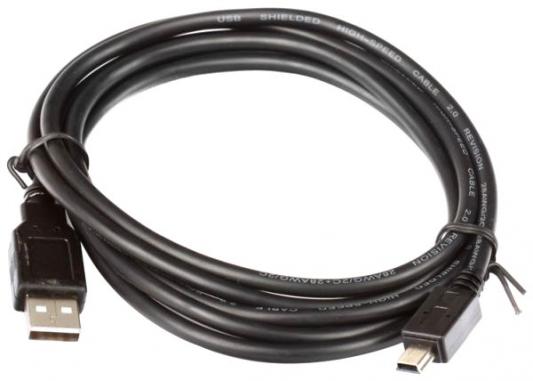 Кабель USB 2.0 miniUSB 1м VCOM Telecom TC6911BK-1.0M круглый черный