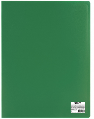 Папка 60 вкладышей STAFF, зеленая, 0,5 мм, 225707
