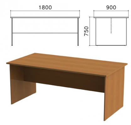 Стол для переговоров "Монолит", 1800х900х750 мм, цвет орех гварнери, СМ18.3