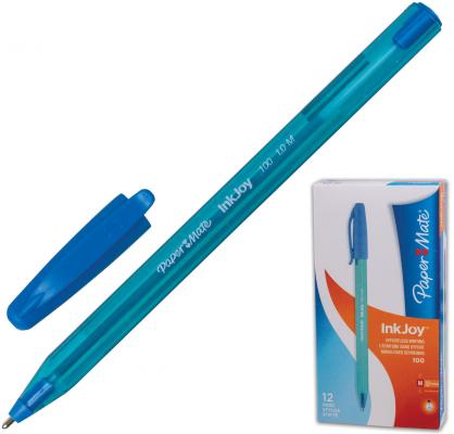 Ручка шариковая PAPER MATE "Inkjoy 100", корпус тонированный голубой, узел 1,2 мм, линия 1 мм, голубая, S0977340