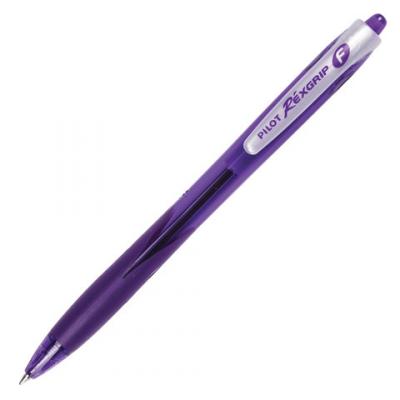 Ручка шариковая масляная автоматическая Pilot "Rex Grip" фиолетовый 0.32 мм