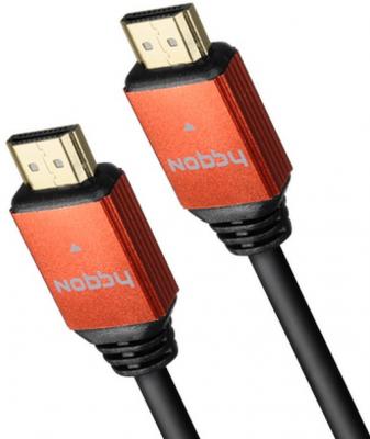 Кабель HDMI 5м Nobby Comfort круглый черный NBС-HC-50-01