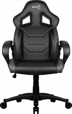 Кресло компьютерное игровое Aerocool AC60C AIR-B , черное, до 100кг, ШxГxВ : 65x74x113/120 см, газлифт 80 мм, механизм "бабочка"
