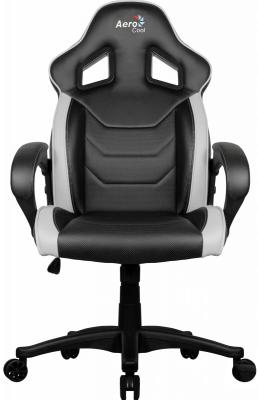 Кресло компьютерное игровое Aerocool AC60C AIR-BW , черно-белое, до 100кг, ШxГxВ : 65x74x113/120 см, газлифт 80 мм, механизм "бабочка"