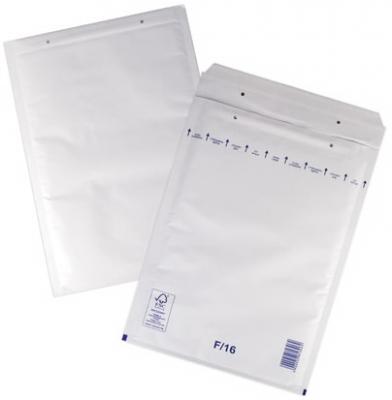 Конверт-пакет с прослойкой из пузырчатой пленки, комплект 100 шт., 240х370 мм, отрывная полоса, белый, F/3