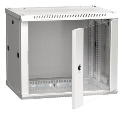 Шкаф коммутационный ITK LINEA W 9U 600x450 мм дверь стекло, RAL7035