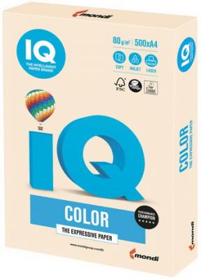 Бумага IQ color, А4, 80 г/м2, 500 л., пастель, кремовая, CR20