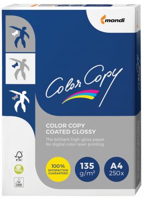 Бумага COLOR COPY GLOSSY, мелованная, глянцевая, А4, 135 г/м2, 250 л., для полноцветной лазерной печати, А++, Австрия, 138% (CIE), A4-27405