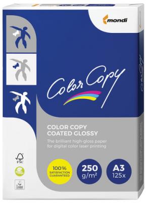 Бумага COLOR COPY GLOSSY, мелованная глянцевая, А3, 250 г/м2, 125 л., для полноцветной лазерной печати, А++, Австрия, 138% (CIE)