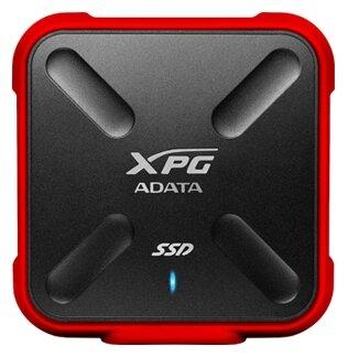 Твердотельный диск 256GB A-DATA SD700X, External, USB 3.1, [R/W -440/430 MB/s] 3D-NAND, красный/черный