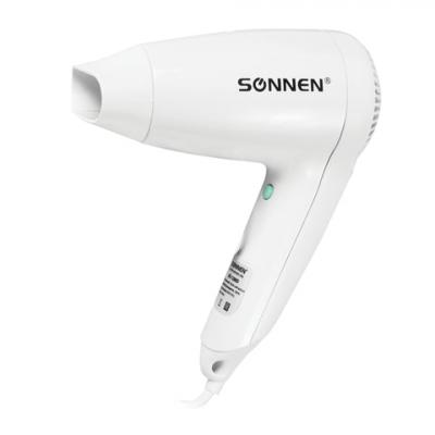 Фен для волос настенный SONNEN HD-1288D, 1200 Вт, пластиковый корпус, 4 скорости, белый, 604197