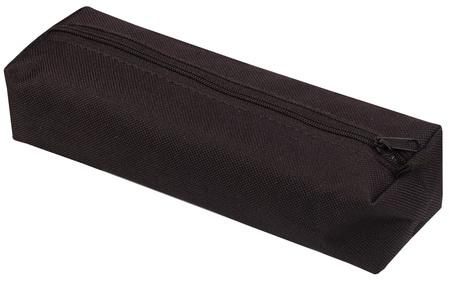 Пенал-тубус ПИФАГОР на молнии, текстиль, черный, 20х5 см, 104390