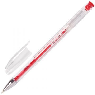 Ручка гелевая гелевая BRAUBERG "Jet" красный 0.35 мм