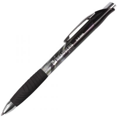 Ручка гелевая автоматическая BRAUBERG "Black Jack", трехгранная, узел 0,7 мм, линия 0,5 мм, черная, 141552