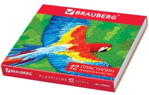 Набор пластилина BRAUBERG классический 12 цветов