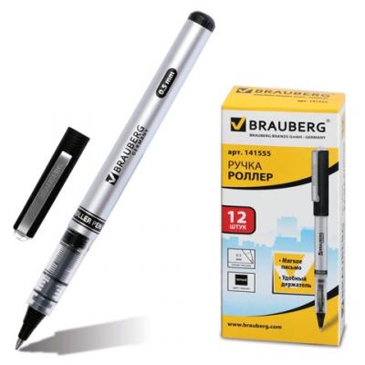 Ручка-роллер роллер BRAUBERG Flagman черный 0.3 мм