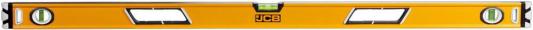 Уровень JCB коробчатый, магнитный, 2 фрезерованные базовые поверхности, 3 ампулы, крашенный, с ручками, 0,5мм/м, 120см